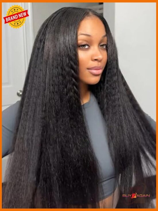 3 in 1 Half Wig Kinky Straight Glueless Human Hair Seamless Clip In 18 Inch main image 6